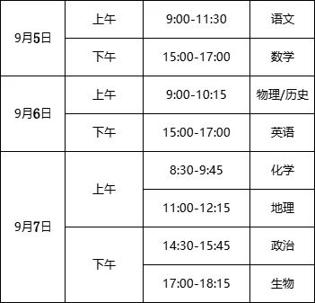 2023年武汉高三九调考试时间安排