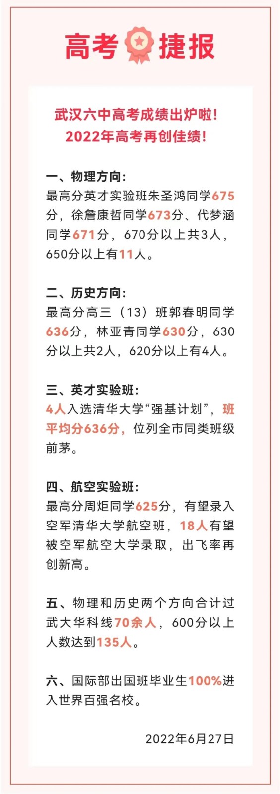 武汉中考冲刺|武汉六中最新全面解读！高考成绩、中考招生情况大盘点！